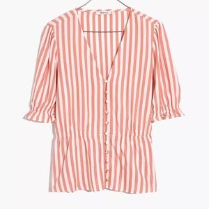 Madewell v-neck peplum top